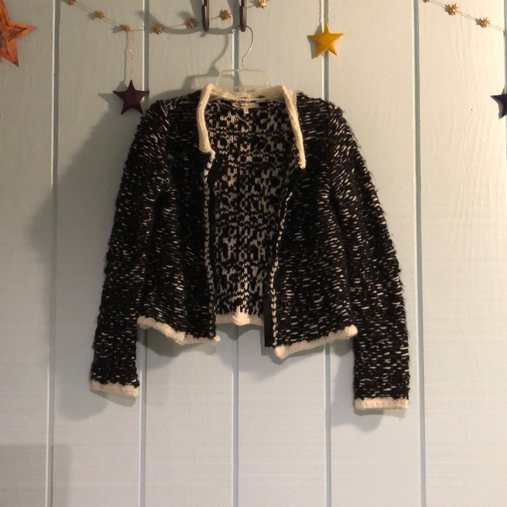 Black and white cardigan
